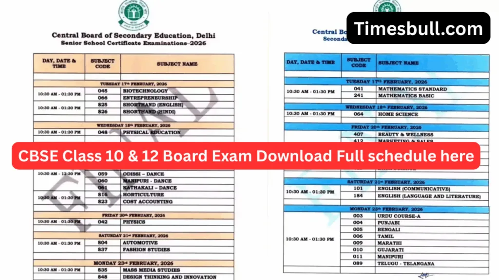 CBSE Announces Class 10 12 Board Exam Dates 3